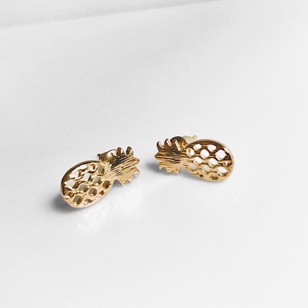 “Pina Colada” Pineapple Fruit Simple Stud Earrings